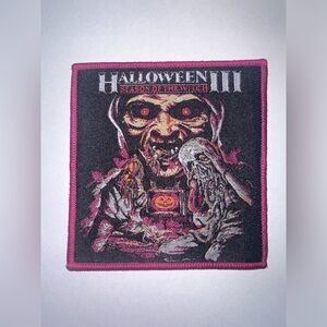 HALLOWEEN III SEASON OF THE WITCH, RED BORDER, SEW ON WOVEN PATCH